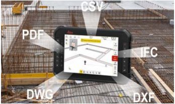 Exporta e importa PDF, CSV, TXT, DXF, DWG e IFC desde la tablet del iCS50