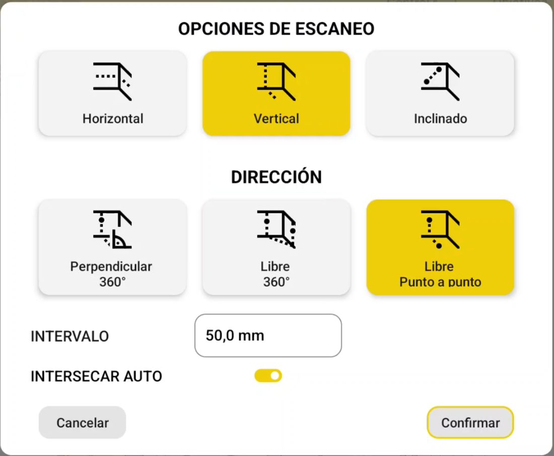 Opciones de escaneo