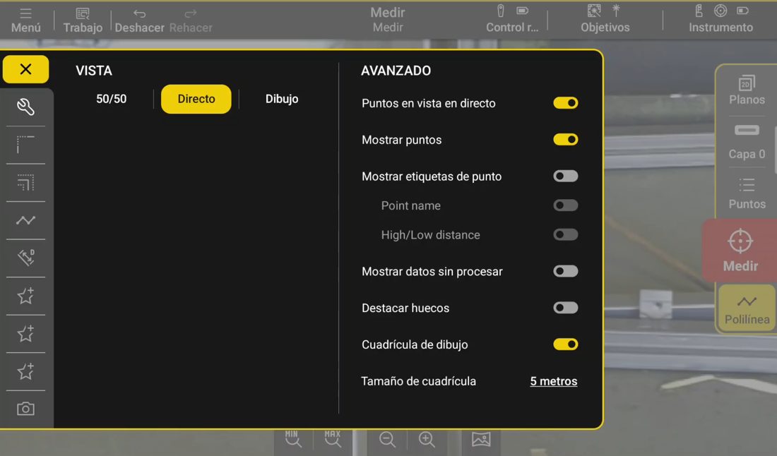 Opciones de vista