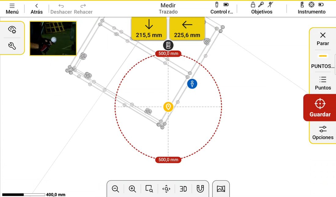 Replanteo sobre punto